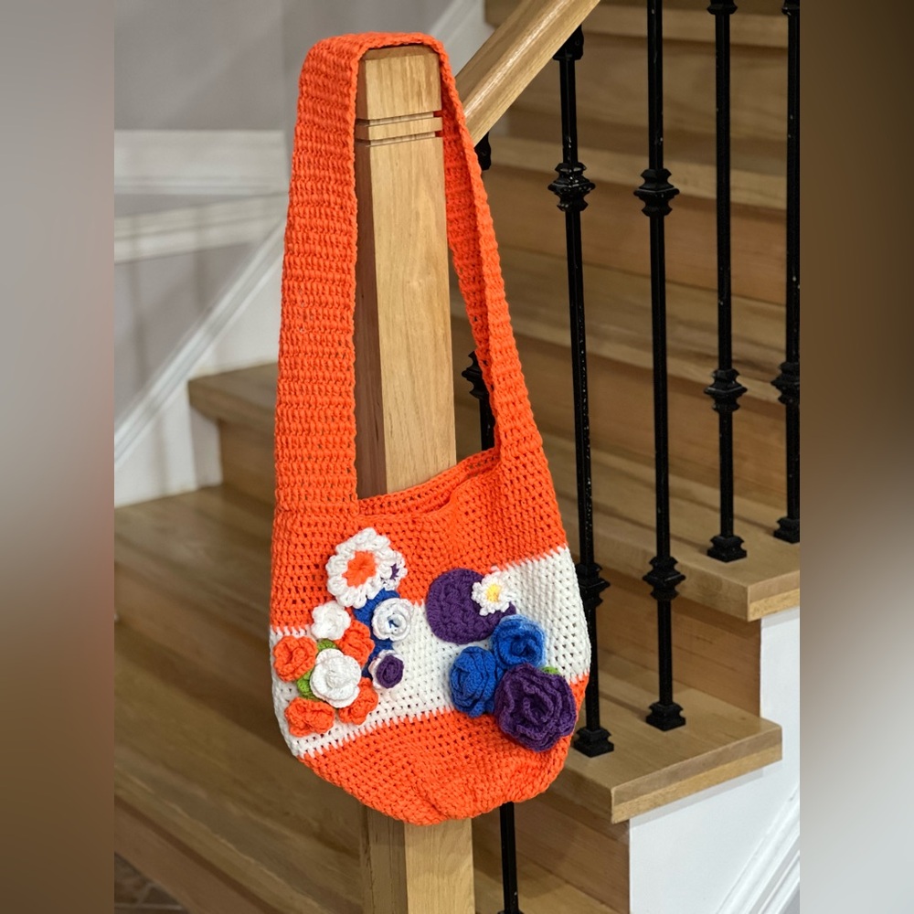 Combo (get 3 for 1)Hand crafted Crochet Shoulder Bag, pouch and sandals